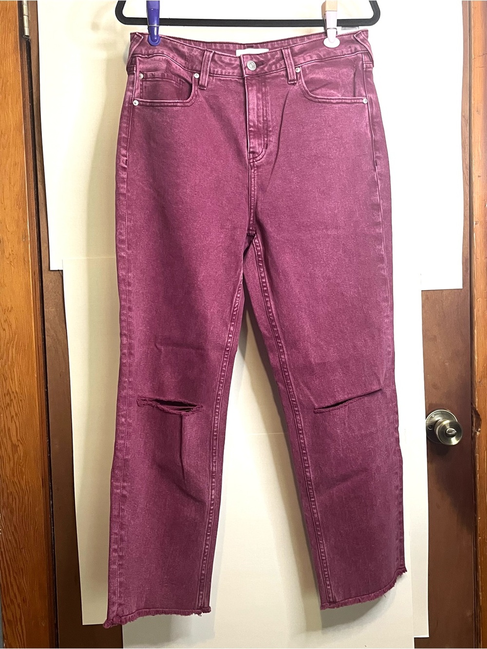 NWT Cleo & Wolf Women’s 30x27 Mulberry Denim High-Rise Straight Leg Jeans
